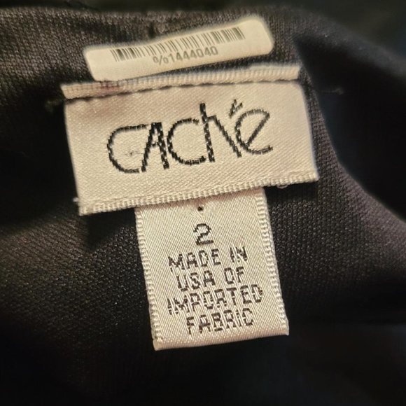 Cache' Black Silk Satin Backless Dress - evening dress - Picture 12 of 15